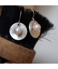 Earrings | Cherry Blossom Disk + Pearl